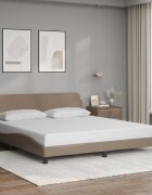 vidaXL Рамка за легло Dover капучино 180x200 см изкуствена кожа