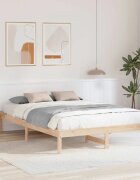 vidaXL Рамка за легло Естествен 140 x 200 cm Солидно борово дърво