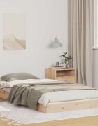 vidaXL Рамка за легло Естествен 90 x 220 cm Солидно борово дърво