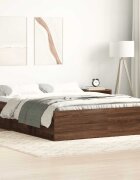 vidaXL Рамка за легло кафяв дъб 120x200 см
