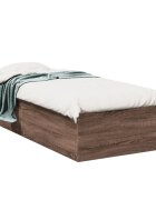 vidaXL Рамка за легло кафяв дъб 90x200 см инженерно дърво