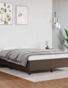 vidaXL Рамка за легло кафява 140x190 см изкуствена кожа