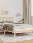 vidaXL Рамка за легло Кафяво 100 x 200 cm Солидно борово дърво