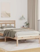vidaXL Рамка за легло Кафяво 100 x 200 cm Солидно борово дърво