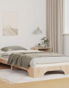 vidaXL Рамка за легло Кафяво 100 x 210 cm Солидно борово дърво
