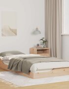 vidaXL Рамка за легло Кафяво 100 x 220 cm Солидно борово дърво