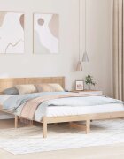 vidaXL Рамка за легло Кафяво 160 x 200 cm Масивна борова дървесина