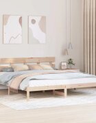 vidaXL Рамка за легло Кафяво 180 x 200 cm Масивна борова дървесина