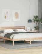 vidaXL Рамка за легло Кафяво 180 x 200 cm Солидно борово дърво