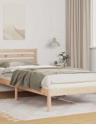 vidaXL Рамка за легло Кафяво 80 x 210 cm Солидно борово дърво