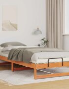 vidaXL Рамка за легло Кафяво 80 x 220 cm Солидно борово дърво