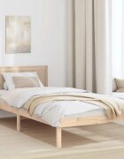 vidaXL Рамка за легло Кафяво 90 x 200 cm Масивна борова дървесина