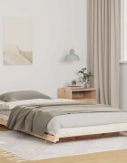 vidaXL Рамка за легло Кафяво 90 x 210 cm Солидно борово дърво
