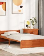 vidaXL Рамка за легло Кафяво с восъчно покритие 1955 x 955 x 51 см
