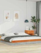 vidaXL Рамка за легло Кафяво с восъчно покритие 200 x 220 cm