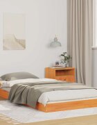 vidaXL Рамка за легло Кафяво с восъчно покритие 80 x 220 cm