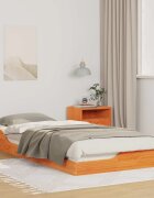 vidaXL Рамка за легло Кафяво с восъчно покритие 80 x 220 cm