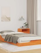 vidaXL Рамка за легло Кафяво с восъчно покритие 90 x 210 cm