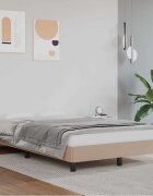 vidaXL Рамка за легло капучино 120x200 см изкуствена кожа