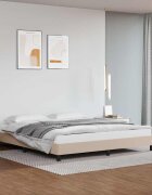 vidaXL Рамка за легло капучино 160x200 см изкуствена кожа