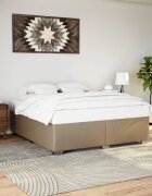vidaXL Рамка за легло капучино 180x200 см изкуствена кожа