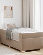 vidaXL Рамка за легло Капучино 90 x 200 cm ПВЦ