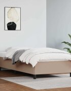 vidaXL Рамка за легло капучино 90x190 см изкуствена кожа