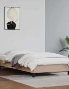 vidaXL Рамка за легло капучино 90x200 см изкуствена кожа