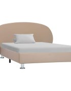 vidaXL Рамка за легло капучино изкуствена кожа 100x200 cм