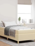 vidaXL Рамка за легло Крем 100 x 200 cm текстил
