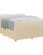 vidaXL Рамка за легло Крем 160 x 200 cm текстил