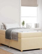 vidaXL Рамка за легло Крем 80 x 200 cm текстил