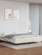 vidaXL Рамка за легло кремава 160x200 см изкуствена кожа