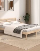 vidaXL Рамка за легло масивно дърво бор 120x190 см Small Double