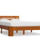 vidaXL Рамка за легло меденокафява бор масив 140x200 см