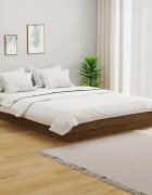 vidaXL Рамка за легло меденокафява дърво 120x190 см Small Double
