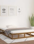 vidaXL Рамка за легло меденокафяво 150x200 cм King Size дърво масив