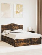 vidaXL Рамка за легло Опушен дъб 160 x 200 cm Инженерна дървесина