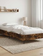 vidaXL Рамка за легло Опушен дъб 80 x 200 cm Инженерна дървесина