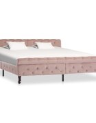 vidaXL Рамка за легло розова кадифе 180x200 см
