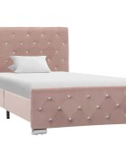 vidaXL Рамка за легло розова кадифе 90x200 см