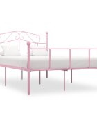 vidaXL Рамка за легло розова метал 160x200 см