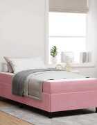 vidaXL Рамка за легло Розово 90 x 190 cm текстил