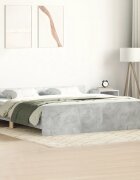 vidaXL Рамка за легло с горна и долна табла бетонно сива 160x200 см