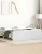 vidaXL Рамка за легло с горна и долна табла бяла 180x200 см