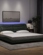 vidaXL Рамка за легло с LED без матрак Hvar 200x200 см плат