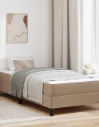 vidaXL Рамка за легло с матрак Капучино 100 x 200 cm текстил