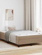 vidaXL Рамка за легло с матрак Капучино 120 x 190 cm текстил