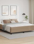 vidaXL Рамка за легло с матрак Капучино 180 x 200 cm текстил