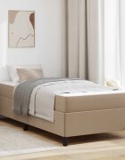 vidaXL Рамка за легло с матрак Капучино 90 x 190 cm текстил